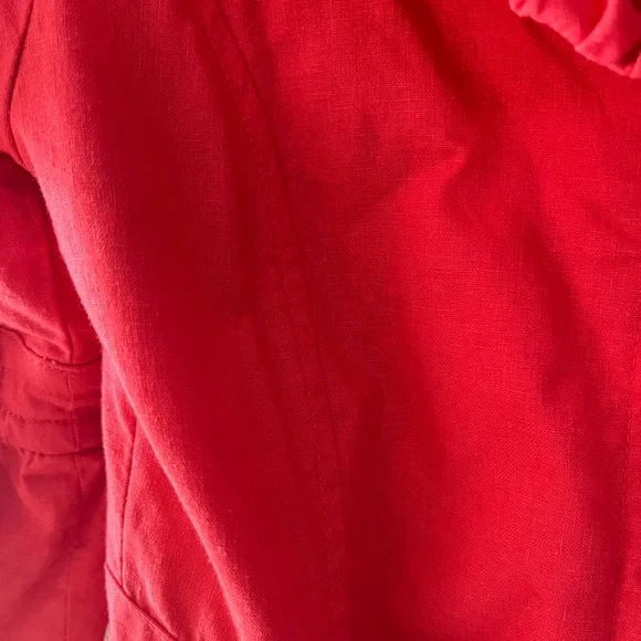 Red Ruffled Collar Jacket - Picture 2 of 3